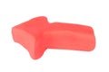 plasticine arrow red isolated on white background Royalty Free Stock Photo