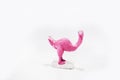 Plasticine artwork. Handmade camel. Abstract isolated photo