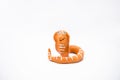 Plasticine artwork. Handmade camel. Abstract isolated photo