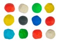 Plasticine Balls Isolated, Modeling Clay, Creativity Modelling Material, Plasticine on White Background