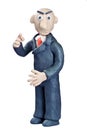 Plasticine businessman Royalty Free Stock Photo