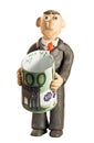 Plasticine businessman Royalty Free Stock Photo