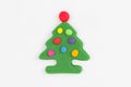 Plasticine christmas tree. Royalty Free Stock Photo
