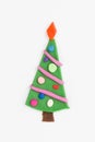 Plasticine christmas tree. Royalty Free Stock Photo