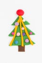 Plasticine christmas tree. Royalty Free Stock Photo