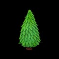 Plasticine Christmas tree, isolated on black Royalty Free Stock Photo