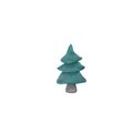 Plasticine Christmas tree sculpture isolated Royalty Free Stock Photo