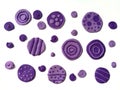 Plasticine clay circle roll, variety pattern dough