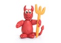 Plasticine Cute Devil Monster