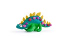Plasticine dinosaur Royalty Free Stock Photo