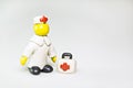 Plasticine doctor with first aid kit