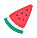 Plasticine flat icon Craft hobby Handmade watermelon sculpture