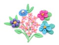 Plasticine flowers.