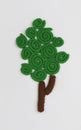 Plasticine fruit tree. Royalty Free Stock Photo