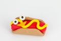 Plasticine hot dog. Royalty Free Stock Photo