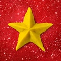 Plasticine illustration of Christmas star