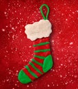 Plasticine illustration of Christmas stocking