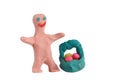 Plasticine man Royalty Free Stock Photo