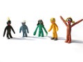 Plasticine people figures saying hi