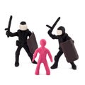 Plasticine police beating children