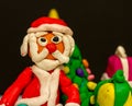 Plasticine Santa Claus wishes everyone good luck!