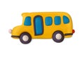 Plasticine School Bus Vector Illustration Royalty Free Stock Photo