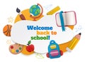 Plasticine School Composition Royalty Free Stock Photo