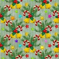 Plasticine seamless Christmas colorful seamless pattern