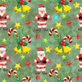 Plasticine seamless Christmas colorful seamless pattern