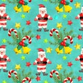 Plasticine seamless Christmas colorful seamless pattern