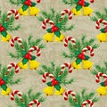 Plasticine seamless Christmas colorful seamless pattern