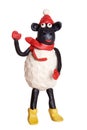 Plasticine sheep Royalty Free Stock Photo