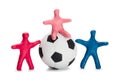 Plasticine small people soccer players