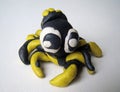 Plasticine spider made by child Royalty Free Stock Photo