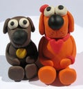 A plasticine toys. Handmade Royalty Free Stock Photo