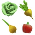 Plasticine vegetables 1