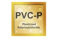 Plasticised Polyvinylchloride PVC-P polymer symbol isolated Royalty Free Stock Photo