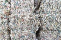 Plastics recycling centers and raw material Royalty Free Stock Photo