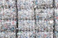 Plastics recycling centers and raw material Royalty Free Stock Photo