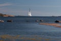 Plasure yacht entering to Hanko harbour