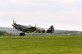 Supermarine Spitfire fighter aircraft used by british Royal Air Force taking off Royalty Free Stock Photo