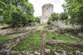 Platamon castle in eastern Greece, Platamonas landmark Royalty Free Stock Photo