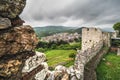 Platamonas ancient castle. HDR image panorama. Royalty Free Stock Photo