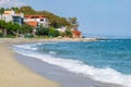 Platamonas beach. Pieria, Greece Royalty Free Stock Photo