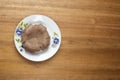 A plate of amala isolated