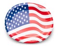 Plate. American Flag plate. Paper plate disposable compostable eco-friendly. US, USA Flag symbol of America