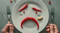 The Sad Chili Face.AI generated image Royalty Free Stock Photo