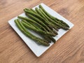 Plate of asparagus