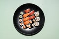 Plate with assorted sushi Royalty Free Stock Photo