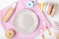 Plate for baby food, kids menu